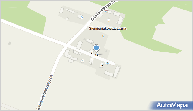 Pasieki, Siemieniakowszczyzna, 2A, mapa Pasieki