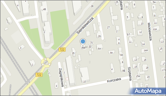 Piaseczno, Sienkiewicza Henryka, 35A, mapa Piaseczno