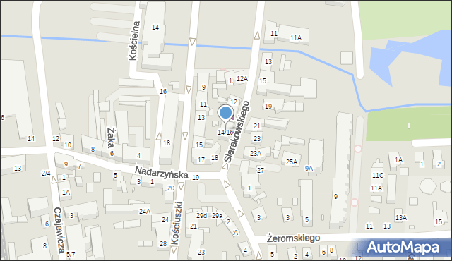 Piaseczno, Sierakowskiego, 16, mapa Piaseczno