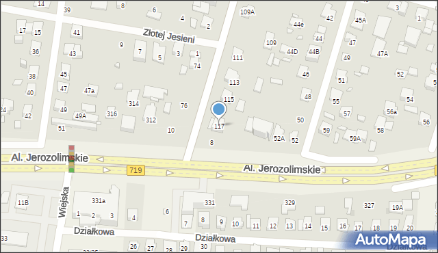 Piastów, Sienkiewicza Henryka, 117, mapa Piastów