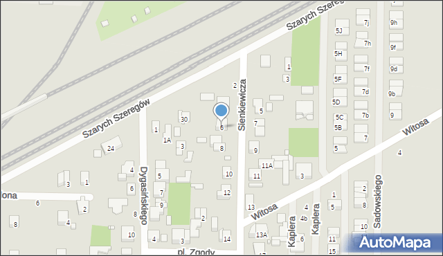 Piastów, Sienkiewicza Henryka, 6, mapa Piastów