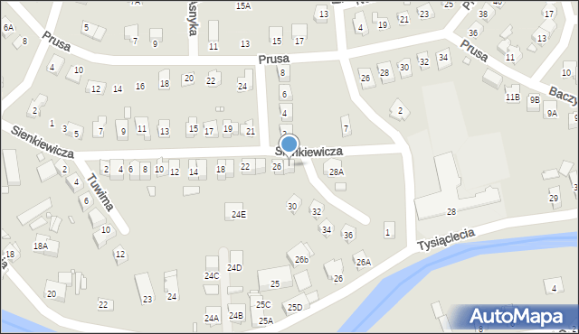 Piechowice, Sienkiewicza Henryka, 28, mapa Piechowice