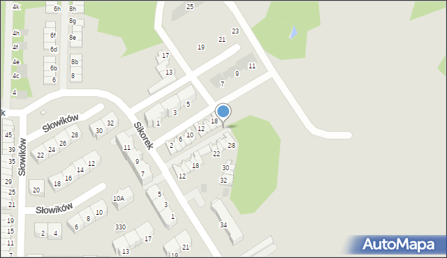 Piekary Śląskie, Sikorek, 26, mapa Piekary Śląskie