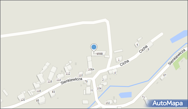 Piława Górna, Sienkiewicza Henryka, 108D, mapa Piława Górna