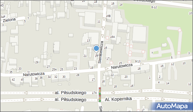 Piotrków Trybunalski, Sienkiewicza Henryka, 15, mapa Piotrków Trybunalski