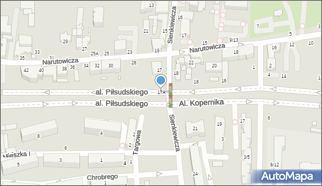 Piotrków Trybunalski, Sienkiewicza Henryka, 17A, mapa Piotrków Trybunalski