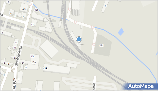 Pleszew, Sienkiewicza Henryka, 43b, mapa Pleszew