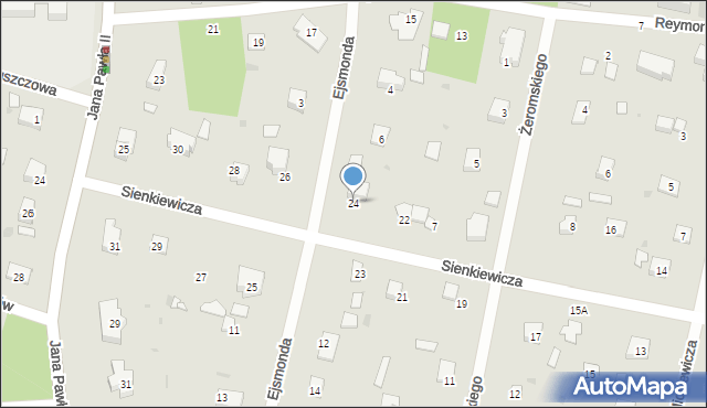 Podkowa Leśna, Sienkiewicza Henryka, 24, mapa Podkowa Leśna