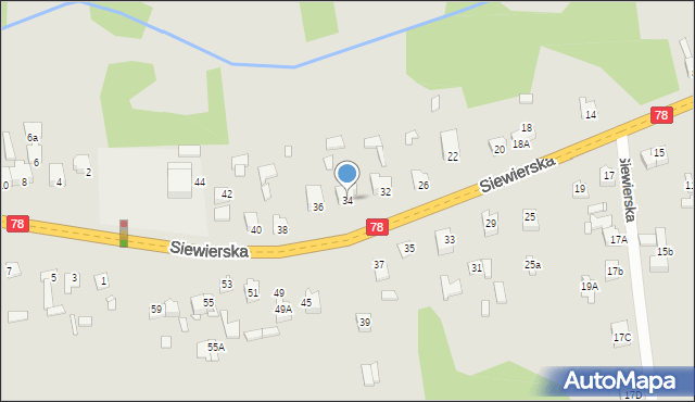 Poręba, Siewierska, 34, mapa Poręba