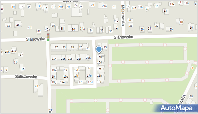 Poznań, Sianowska, 15b, mapa Poznania