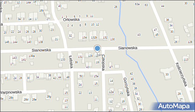 Poznań, Sianowska, 127, mapa Poznania