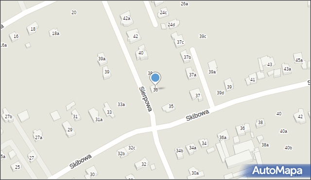 Poznań, Sierpowa, 36, mapa Poznania