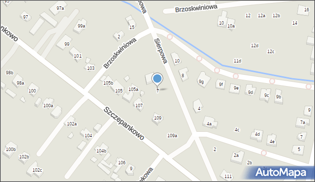 Poznań, Sierpowa, 7, mapa Poznania