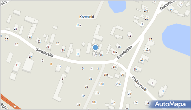 Poznań, Siewierska, 17, mapa Poznania