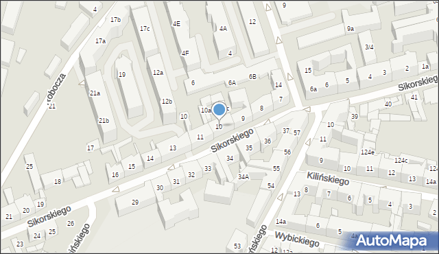 Poznań, Sikorskiego Władysława, gen., 10, mapa Poznania