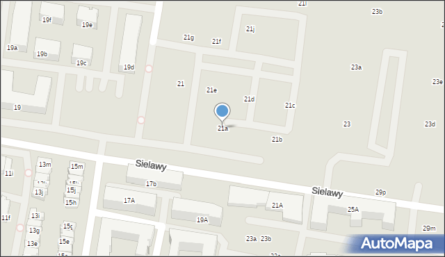 Poznań, Sielawy, 21a, mapa Poznania