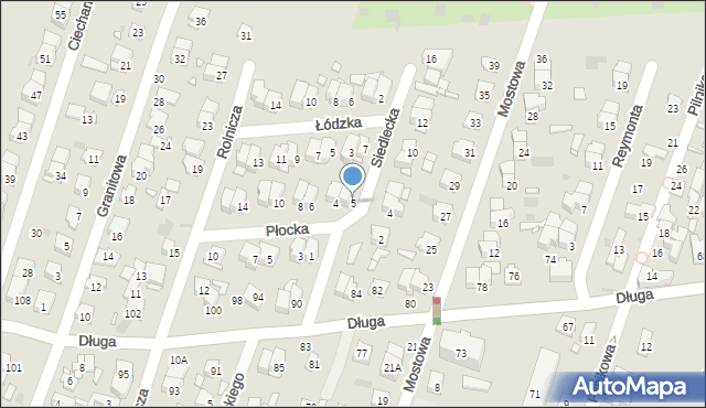 Pruszków, Siedlecka, 5, mapa Pruszków