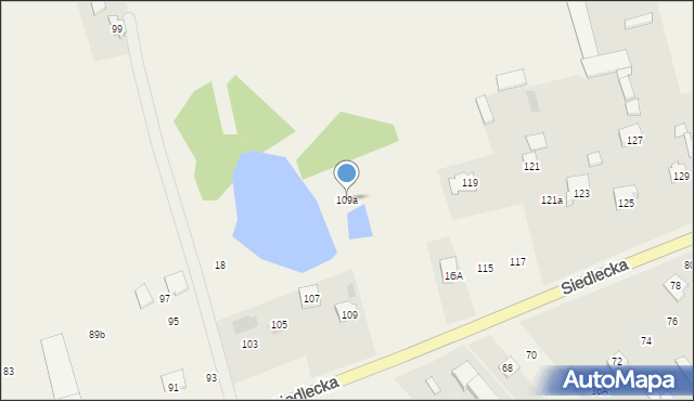 Pruszyn-Pieńki, Siedlecka, 109a, mapa Pruszyn-Pieńki