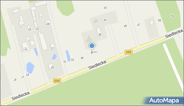 Pruszyn-Pieńki, Siedlecka, 37, mapa Pruszyn-Pieńki