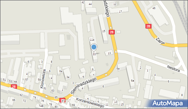 Przemyśl, Siemiradzkiego Henryka, 11, mapa Przemyśla