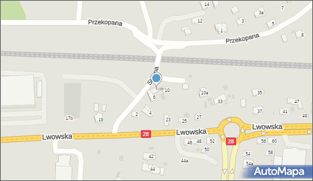 Przemyśl, Sienna, 8, mapa Przemyśla