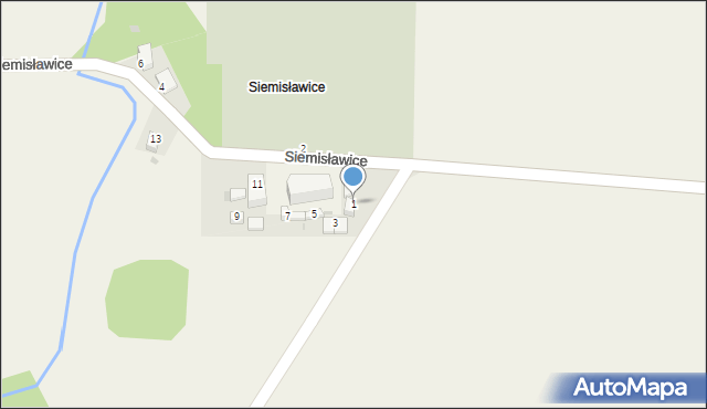 Przeworno, Siemisławice, 1, mapa Przeworno