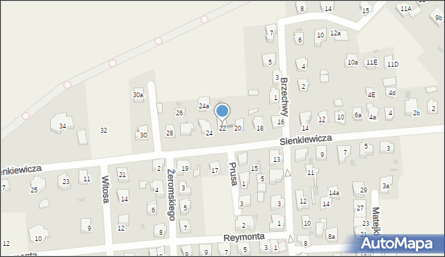 Pszczółki, Sienkiewicza Henryka, 22, mapa Pszczółki