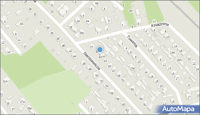 Puławy, Sienkiewicza Henryka, 41, mapa Puław