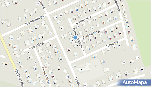 Puławy, Sierakowskiego Zygmunta, 6D, mapa Puław