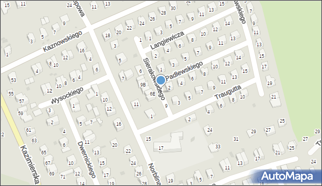 Puławy, Sierakowskiego Zygmunta, 7, mapa Puław