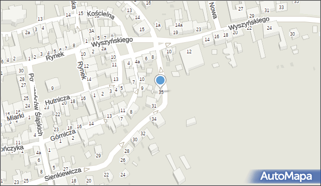 Pyskowice, Sienkiewicza Henryka, 35, mapa Pyskowice