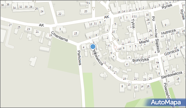 Pyskowice, Sienkiewicza Henryka, 4, mapa Pyskowice