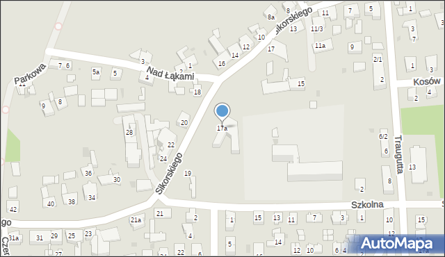 Pyskowice, Sikorskiego Władysława, gen., 17a, mapa Pyskowice