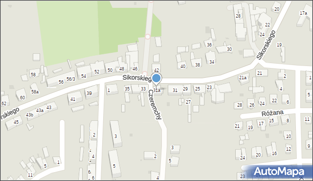 Pyskowice, Sikorskiego Władysława, gen., 31a, mapa Pyskowice