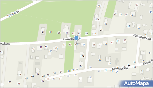 Pysznica, Sienkiewicza Henryka, 29, mapa Pysznica