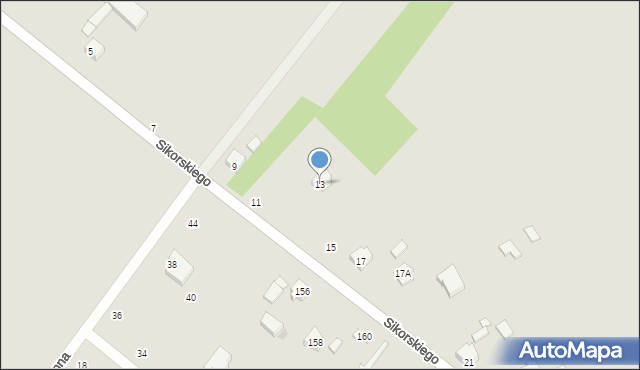 Radomsko, Sikorskiego Władysława, gen., 13, mapa Radomsko