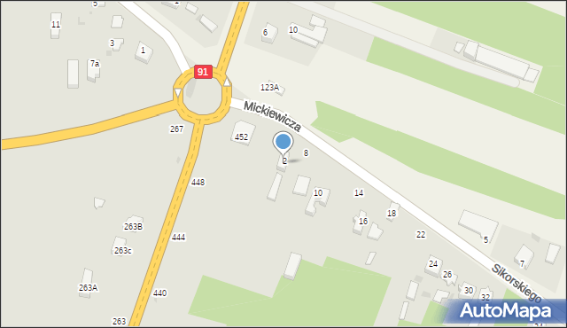 Radomsko, Sikorskiego Władysława, gen., 6, mapa Radomsko