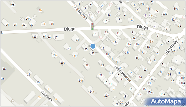 Radzionków, Sienkiewicza Henryka, 33, mapa Radzionków