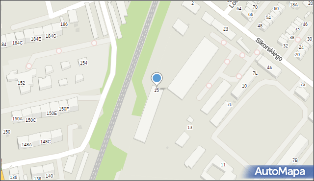 Radzionków, Sikorskiego Władysława, gen., 15, mapa Radzionków