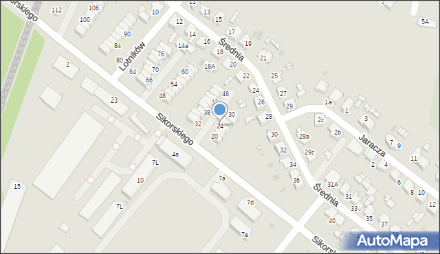 Radzionków, Sikorskiego Władysława, gen., 24, mapa Radzionków