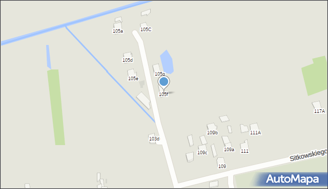 Radzyń Podlaski, Sitkowskiego, 105f, mapa Radzyń Podlaski