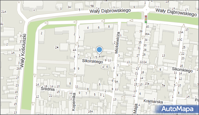 Rawicz, Sikorskiego Władysława, gen., 7, mapa Rawicz