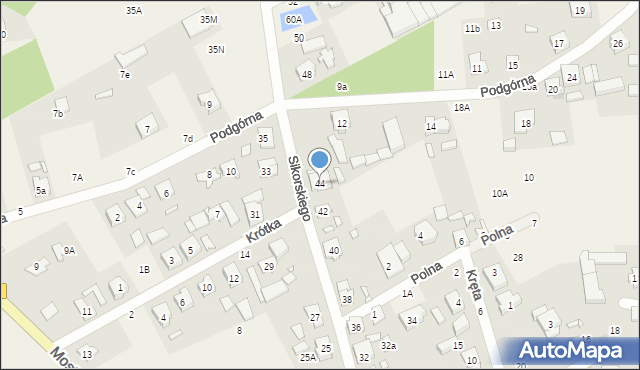 Rogalinek, Sikorskiego Władysława, gen., 44, mapa Rogalinek