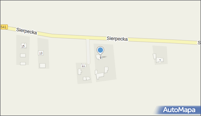 Rościszewo, Sierpecka, 9, mapa Rościszewo