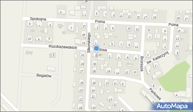 Rozdrażew, Sikorskiego Władysława, gen., 32, mapa Rozdrażew