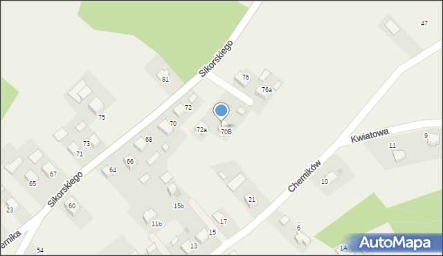 Rozkochów, Sikorskiego Władysława, gen., 72b, mapa Rozkochów