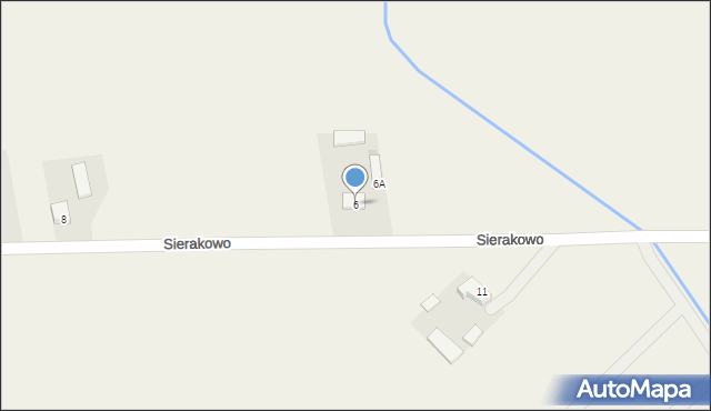 Rozwozin, Sierakowo, 6, mapa Rozwozin