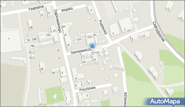 Ruda Śląska, Sienkiewicza Henryka, 11, mapa Rudy Śląskiej