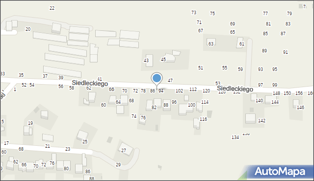 Rudawa, Siedleckiego Marcina, ks., 90, mapa Rudawa