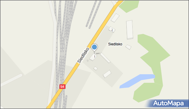 Rusy, Siedlisko, 1a, mapa Rusy